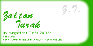 zoltan turak business card
