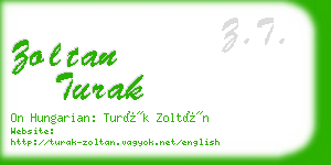 zoltan turak business card